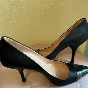 Black Satin PRADA Pumps